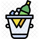 Ice Bucket Drinks Party Icon