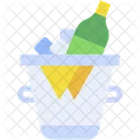 Ice Bucket Drinks Party Icon