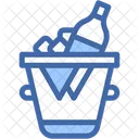 Ice Bucket Drinks Party Icon