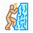 Ice Climbing Winter Icon