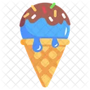 Dessert Ice Cone Gelato Icon