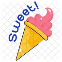 Waffle Cone Sweet Icon