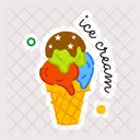 Gelato Cone Ice Cream Cream Cone Icon