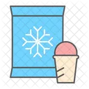 Frozen Food Product Ice Cream Supermarket Department Icon