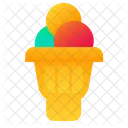Button Ice Cream Cone Icon