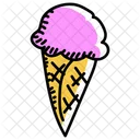 Sweet Ice Cream Ice Cone Icon