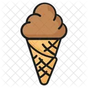 Ice Cream Cone Chocolate Icon