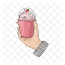 Ice Cream Strawberry Plastic Cup Icon
