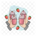 Ice Cream Strawberry Dessert Icon