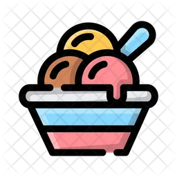 아이스크림 그릇  아이콘