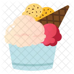 Ice cream Bucket  Icon