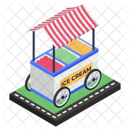 Ice Cream Cart  Icon