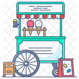 Ice Cream Cart  Icon