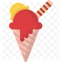 Icecream Cone Chocolate Chips Icon