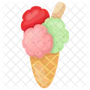 Cream Cone Waffle Icon