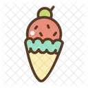 Ice Cream Cherry Toppings Icon