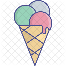 Ice Cream Cone Icon Of Colored Outline Style Available In Svg Png Eps Ai Icon Fonts