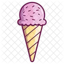 Strawberry Ice Cream Cone Icon