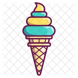 Ice Cream Swirl Cone  Icon