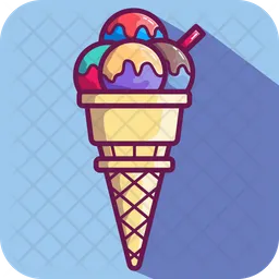 Sundae Ice Cream Cone  Icon