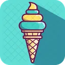 아이스크림 소용돌이 콘  아이콘