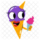 Ice Cream Cone Sweet Dessert Icon