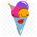 Ice Cream Cone Sweet Dessert Icon