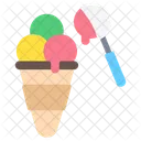 Ice Cream Cone Dessert Cold 아이콘