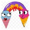 Ice Cream Cones Natural Food Icon