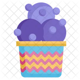 Ice Cream Cup Blueberry  Icon