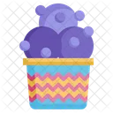 Ice Cream Cup Blueberry  Icon