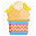 Ice Cream Cup Lemon  Icon