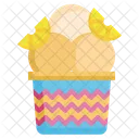 Ice Cream Cup Lemon  Icon