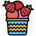 Ice Cream Cup Strawberry  Icon