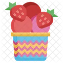 Ice Cream Cup Strawberry  Icon