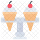 Ice Cream Holder Waffle Cone Stand Waffle Icon