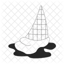 Ice Cream Dropped Cone Icon