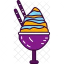 Ice Cream In A Glass Ice Cream Dessert Icon