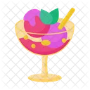 Ice Cream In Glass  Icon