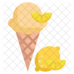 Ice Cream Lemon  Icon