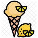 Ice Cream Lemon  Icon