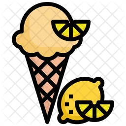 Ice Cream Lemon  Icon