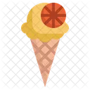 Ice Cream Orange  Icon