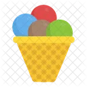 Ice Cream Scoops Cup Icon