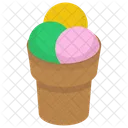 Ice Cream Scoops Ice Cream Dessert Icon