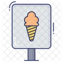 Ice Cream Sign Board  Icon