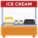 Ice Cream Stall Vendor Food Street Kiosk Icon