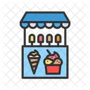 Ice Cream Stall Ice Cream Cones Cone Icon