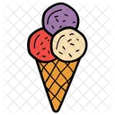 아이스크림 순대 아이스크림콘 냉동식품 아이콘