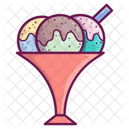 Ice Cream Sundae Glass  Icon